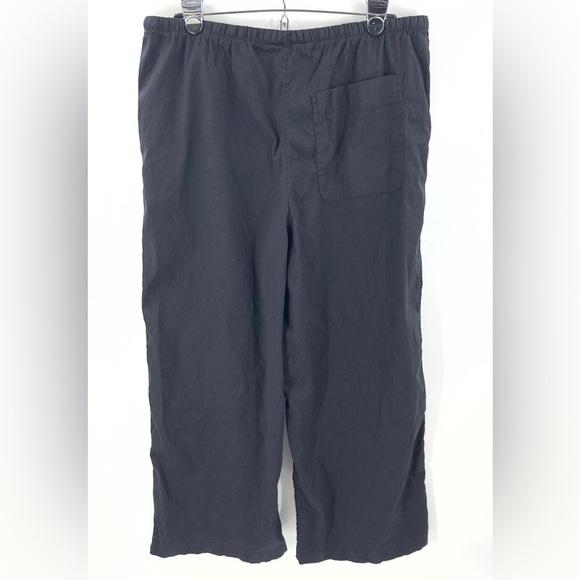 Athleta Paradise Wide Leg Pants Womens Large Linen Blend Pockets Casual Comfy - Picture 5 of 12